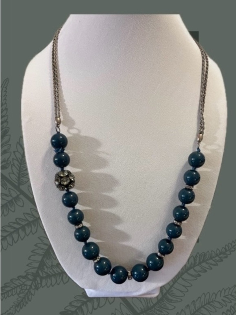 Teal Beaded Statement Necklace - Women Jewelry